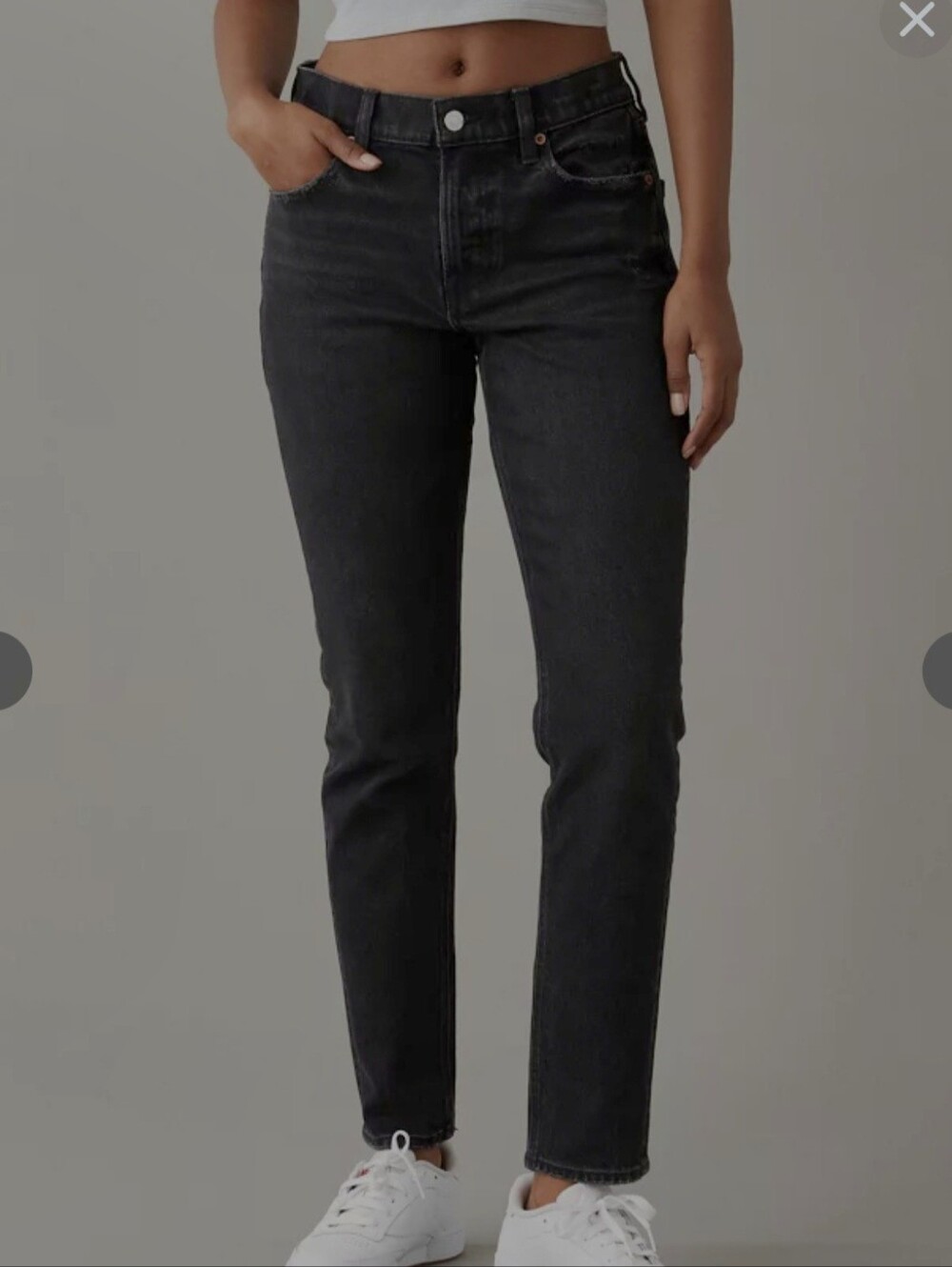 American Eagle Women's Black 90's Stretch Skinny Jeans Size 6